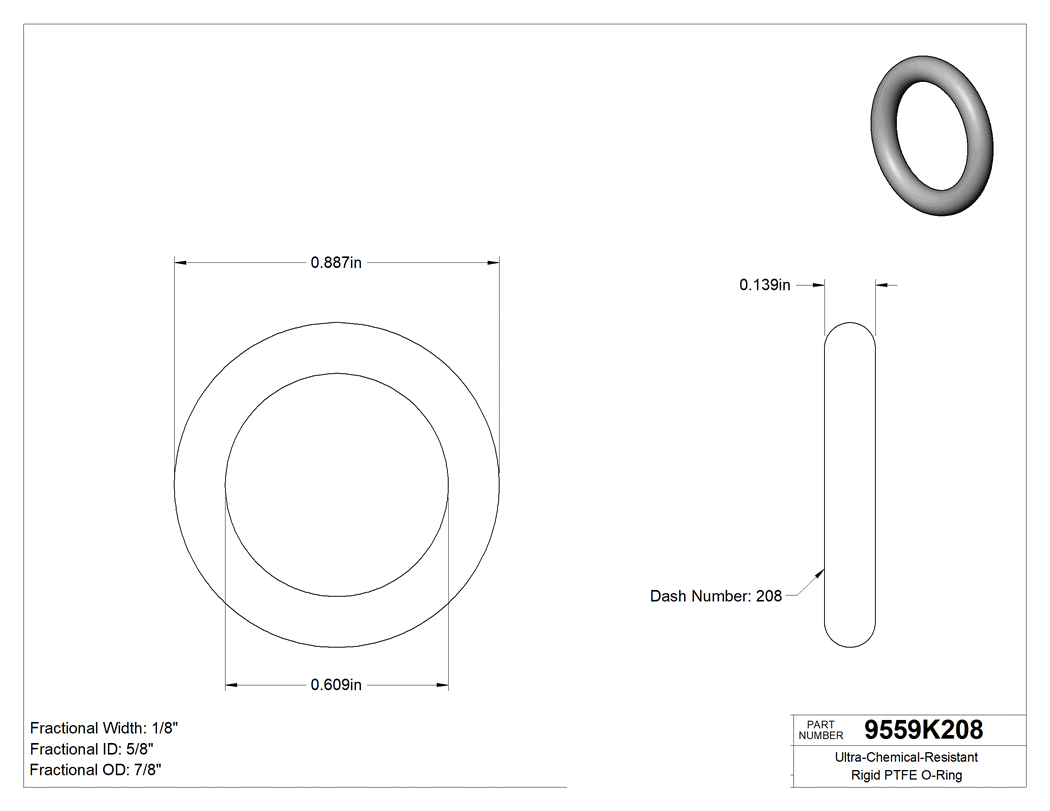 Technical drawing - 9559K208